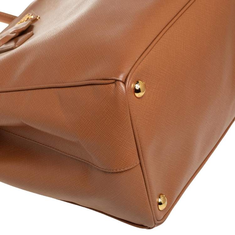 Pre Owned Prada Tan Saffiano Lux Leather Large Galleria Tote