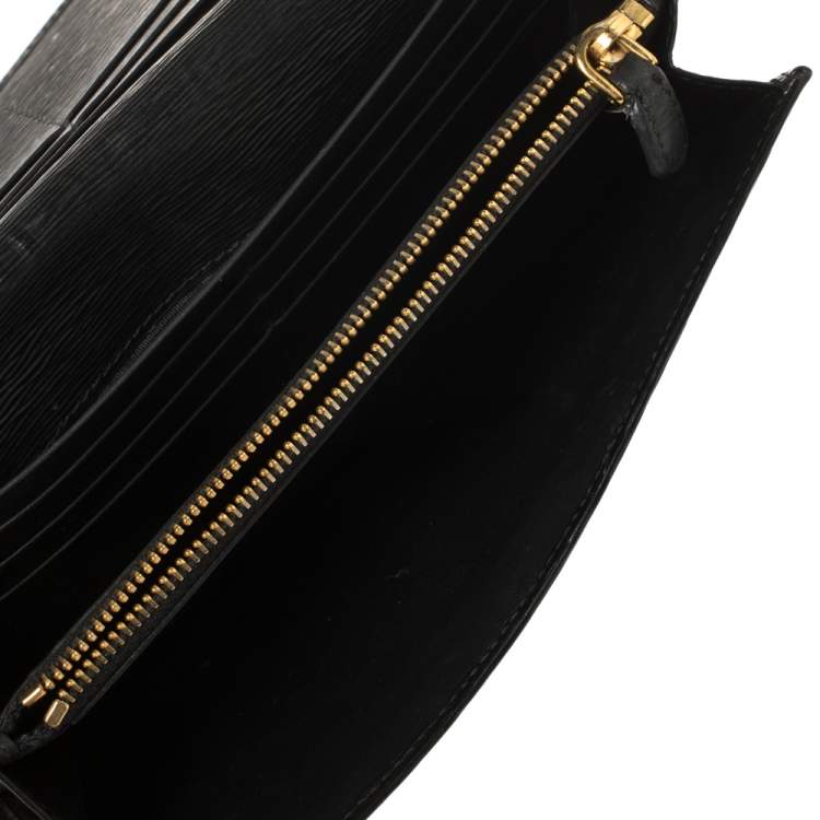 Prada Black Vitello Move Leather Leather Wallet On Chain Prada | The Luxury  Closet