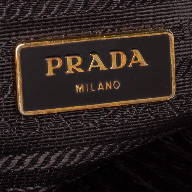 Pre Owned Prada Dark Grey Saffiano Lux Leather Large Galleria Tote