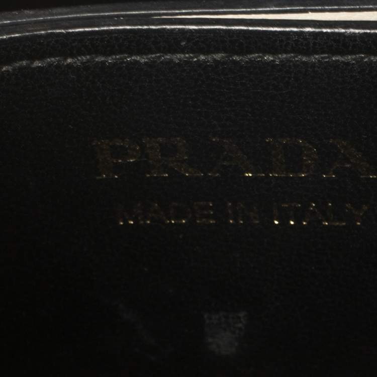 Pre Owned Prada Cream Saffiano Leather Small Panier Bag
