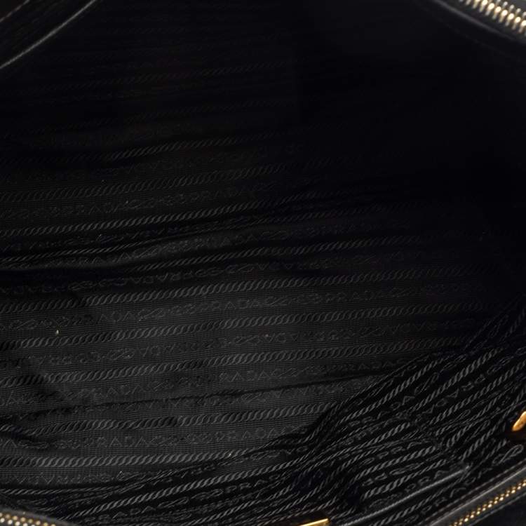 Pre Owned Prada Black Saffiano Lux Leather Large Galleria Double Tip Tote