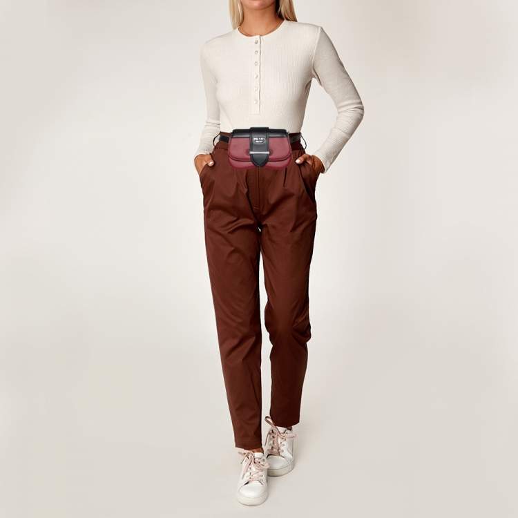 مملوكة مسبقًا Prada Red/Black City Leather Sidonie Belt Bag
