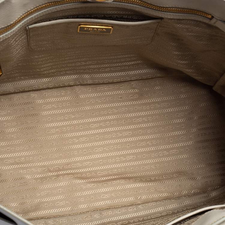 Pre Owned Prada Cream Saffiano Lux Leather Large Galleria Tote
