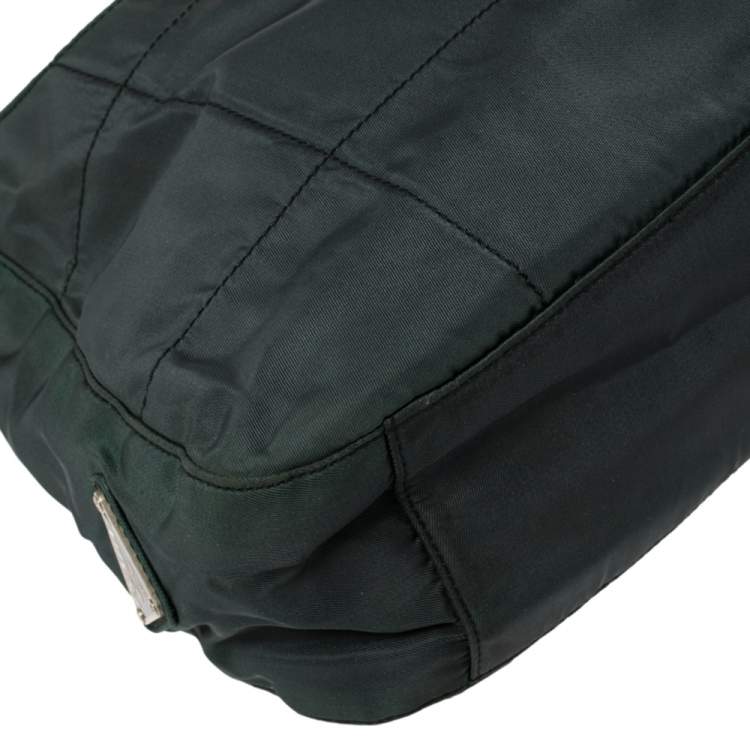 Pre Owned Prada Green Quilted Fabric Hobo
