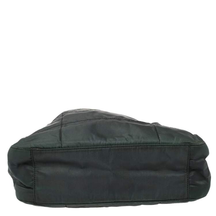 Pre Owned Prada Green Quilted Fabric Hobo