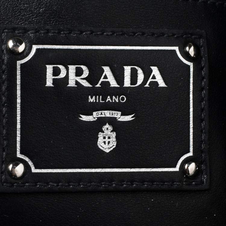Pre Owned Prada Black Leather Tote