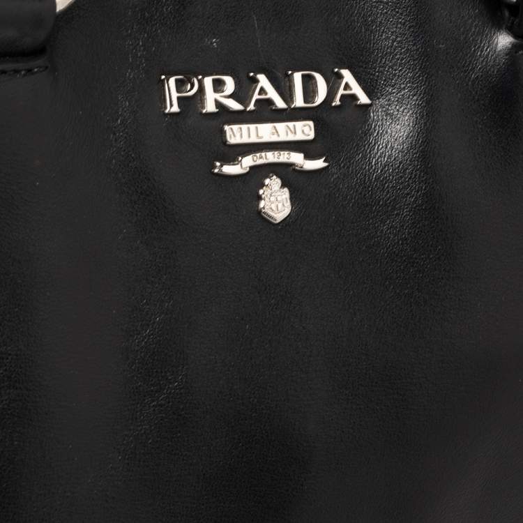 Pre Owned Prada Black Leather Tote