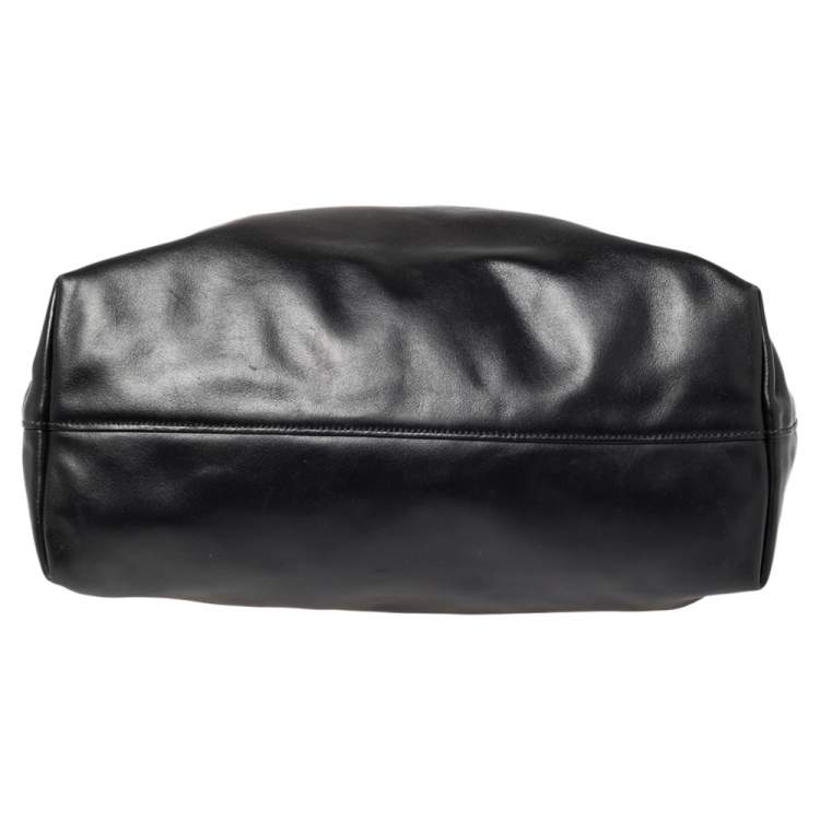 Pre Owned Prada Black Leather Tote