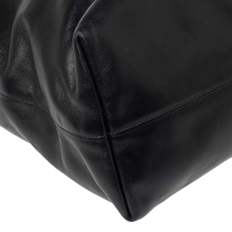 Pre Owned Prada Black Leather Tote