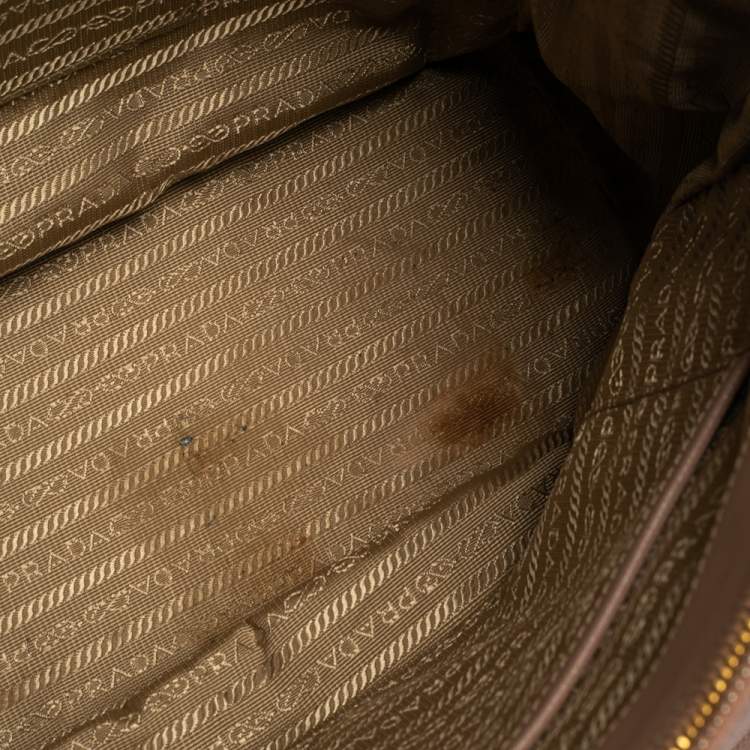 Pre Owned Prada Dusty Pink Saffiano Lux Leather Medium Galleria Tote