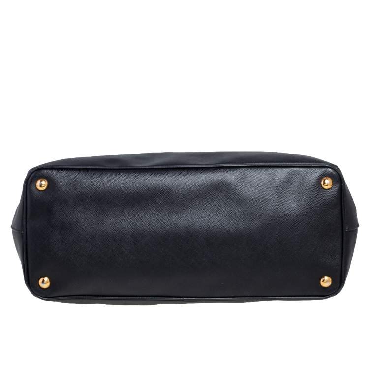 Pre Owned Prada Black Saffiano Lux Leather Large Galleria Tote