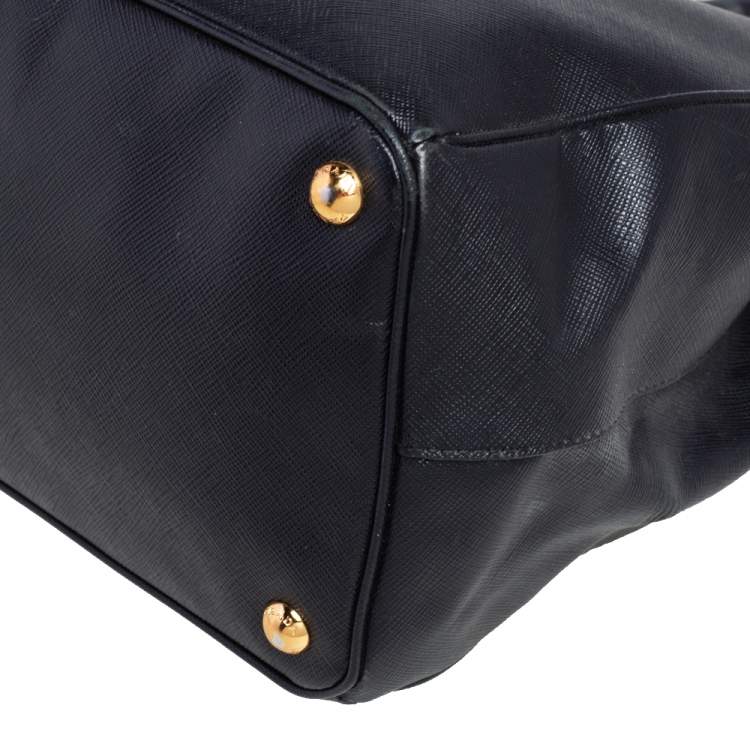 Pre Owned Prada Black Saffiano Lux Leather Large Galleria Tote