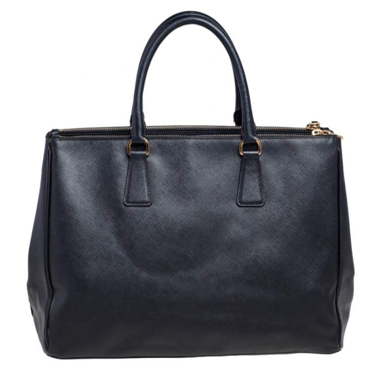 Pre Owned Prada Black Saffiano Lux Leather Large Galleria Tote