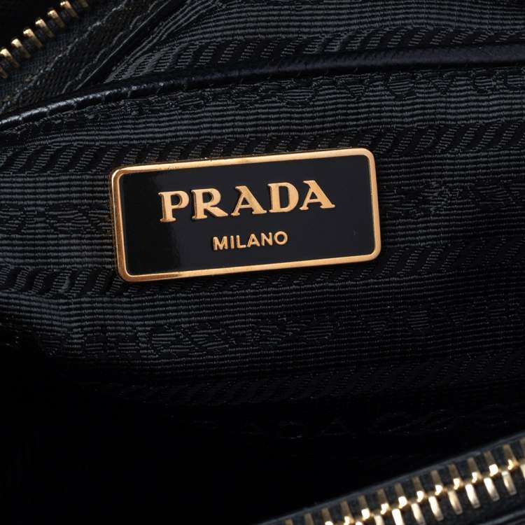 Pre Owned Prada Black Saffiano Lux Leather Large Galleria Tote