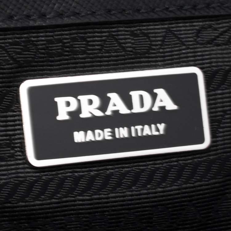 Pre Owned Prada Black Nylon and Leather Logo Duffel Bag