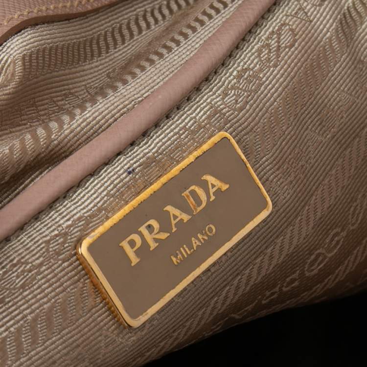 Pre Owned Prada Dusty Pink Saffiano Lux Leather Medium Galleria Tote