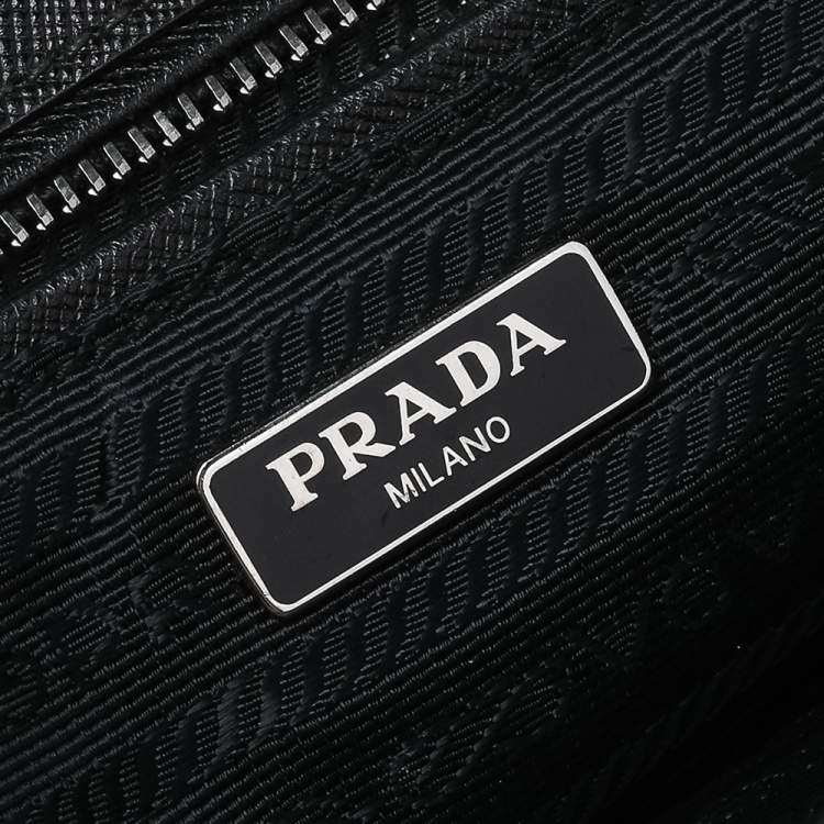 Prada Black Quilted Nylon Pushlock Shoulder Bag Prada | The Luxury Closet