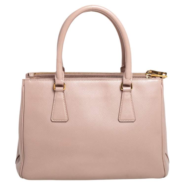 مملوكة مسبقًا Prada Beige Saffiano Lux Leather Small Galleria Tote