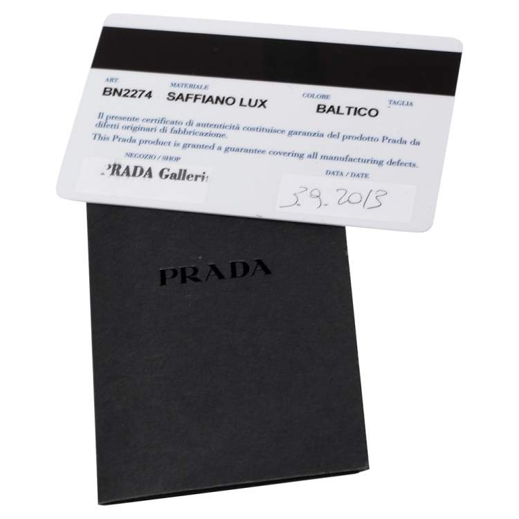 Pre Owned Prada Navy Blue Saffiano Lux Leather Medium Galleria Tote