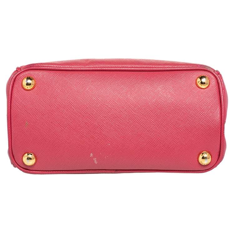 Pre Owned Prada Pink Saffiano Leather Galleria Tote