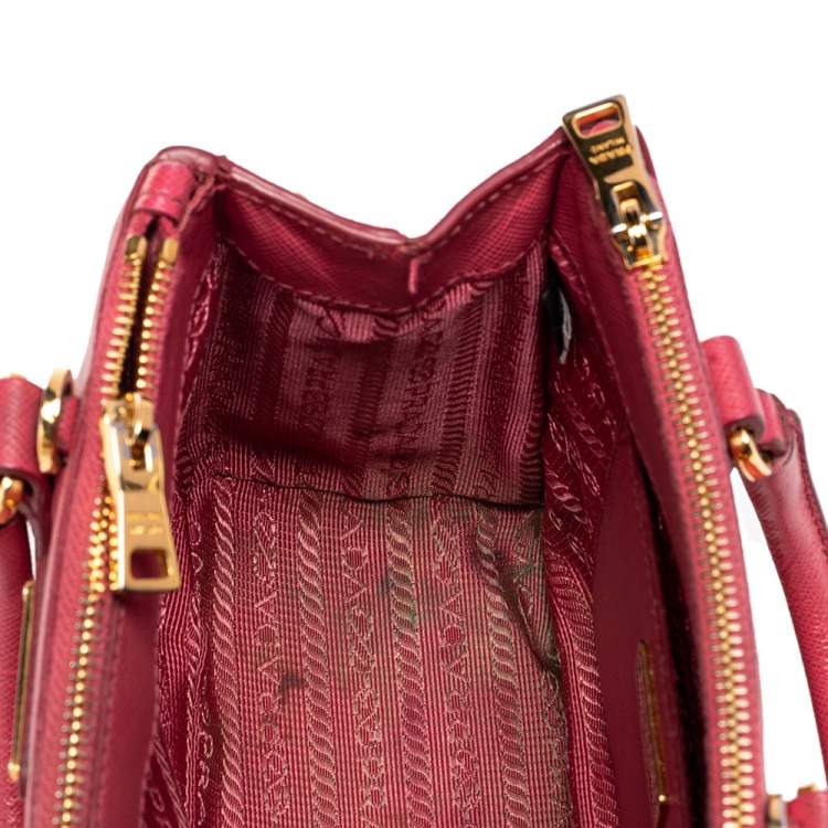 Pre Owned Prada Pink Saffiano Leather Galleria Tote