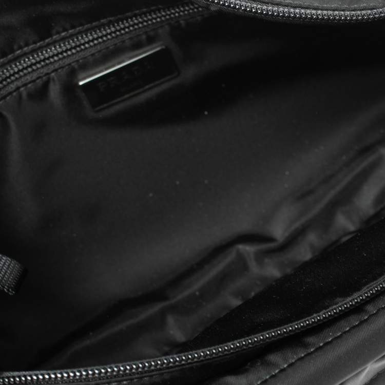 Pre Owned Prada Black Nylon Montagna Belt Bag