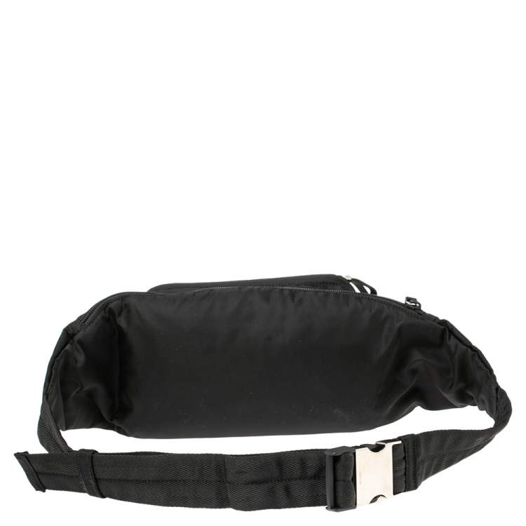 Pre Owned Prada Black Nylon Montagna Belt Bag