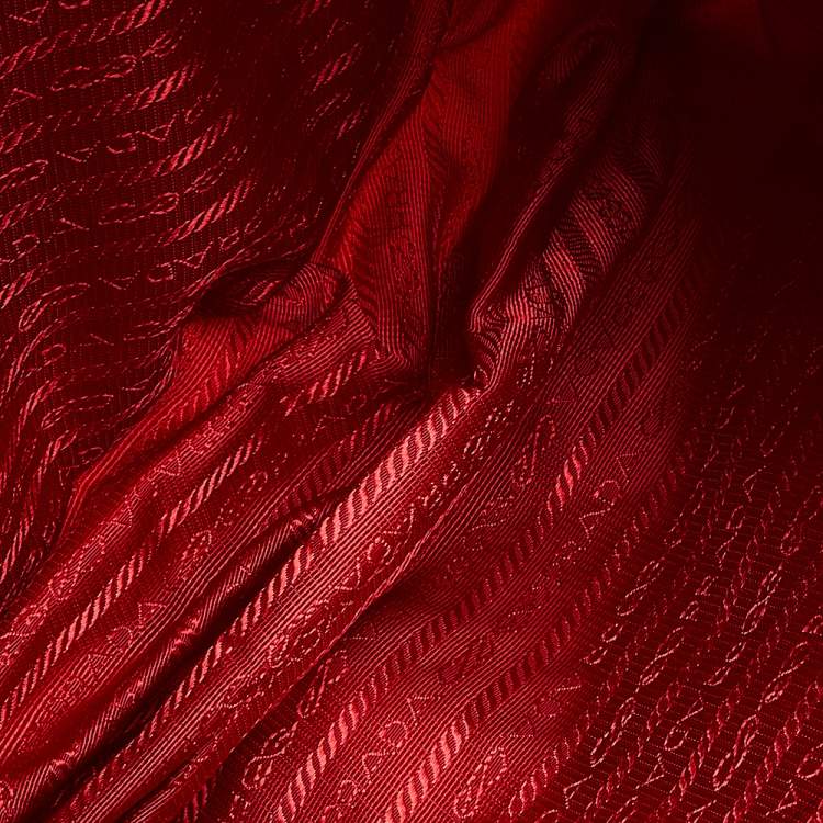 Pre Owned Prada Red Nylon Pocket Flap Messenger Bag