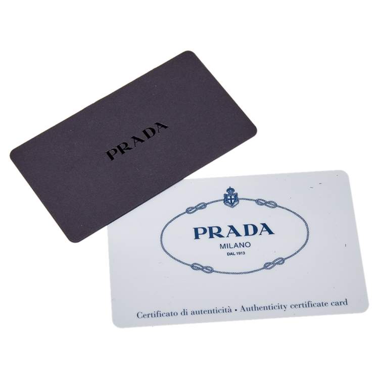 Pre Owned Prada Cera Saffiano Metal Leather Card Holder