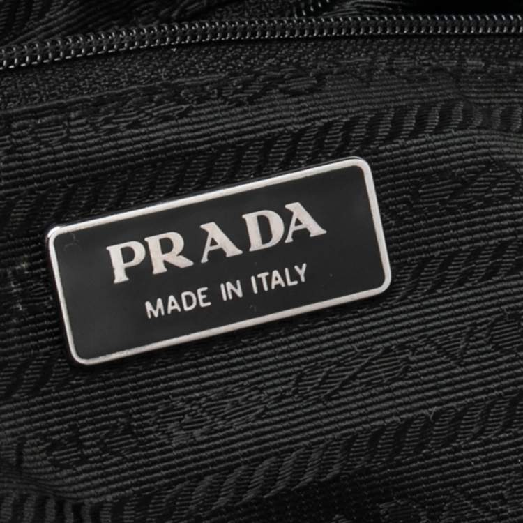 Pre Owned Prada Black Tessuto Nylon Small Drawstring Backpack 