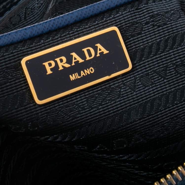 مملوكة مسبقًا Prada Blue Saffiano Lux Leather Medium Galleria Tote