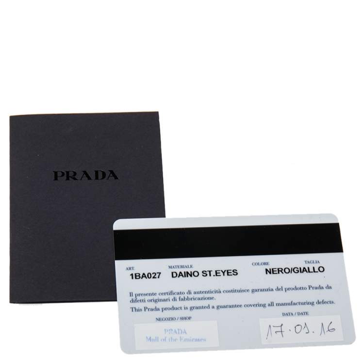 Pre Owned Prada Multicolor Daino St.Eyes Leather Chain Top Handle Bag