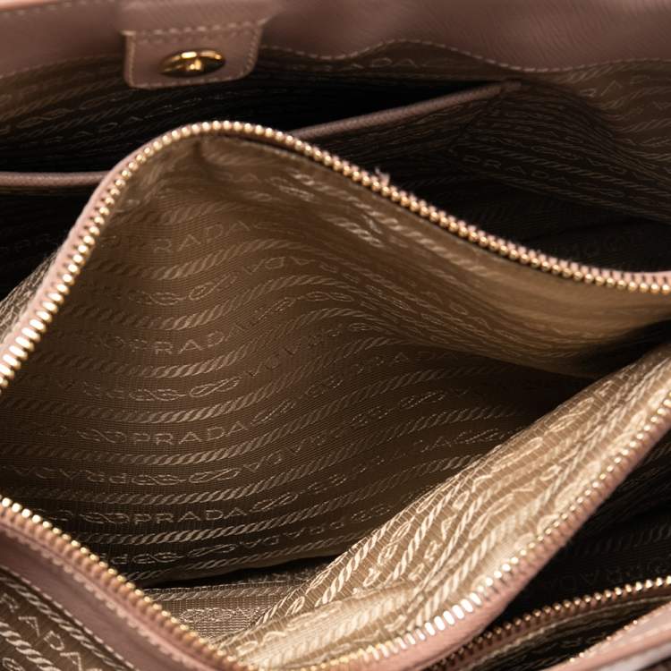 Pre Owned Prada Beige Saffiano Leather Medium Galleria Tote
