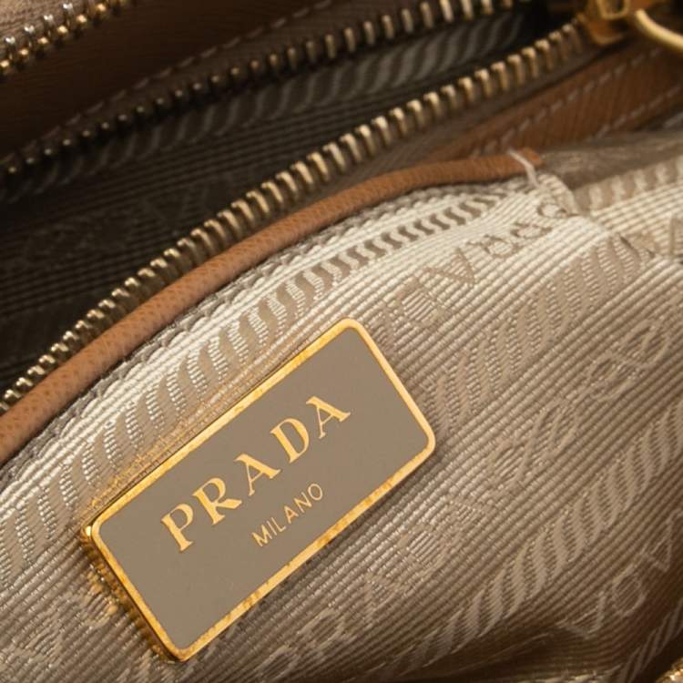 مملوكة مسبقًا Prada Tan Saffiano Lux Leather Large Galleria Tote