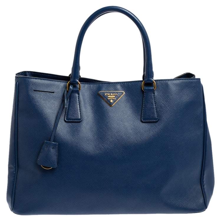 مملوكة مسبقًا Prada Blue Saffiano Leather Medium Galleria Tote