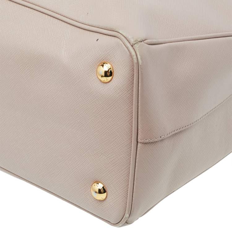 Pre Owned Prada Beige Saffiano Lux Leather Medium Galleria Tote