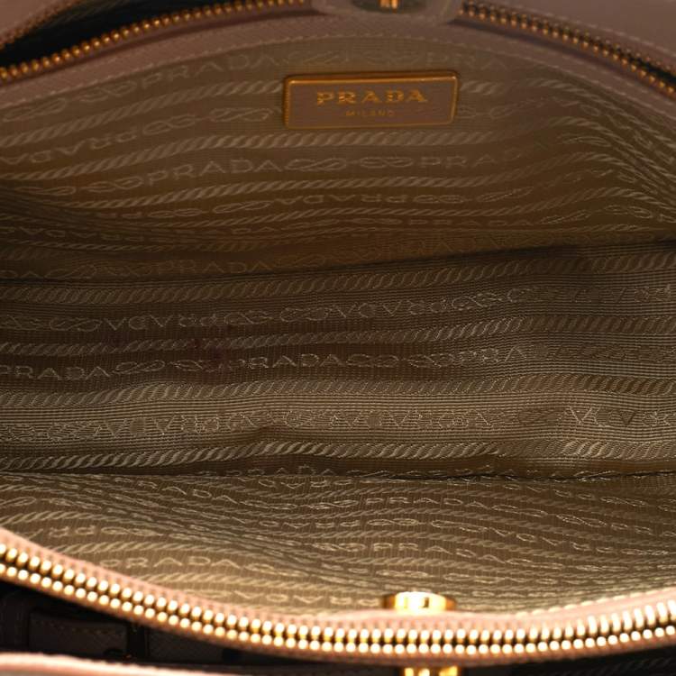 Pre Owned Prada Beige Saffiano Lux Leather Medium Galleria Tote