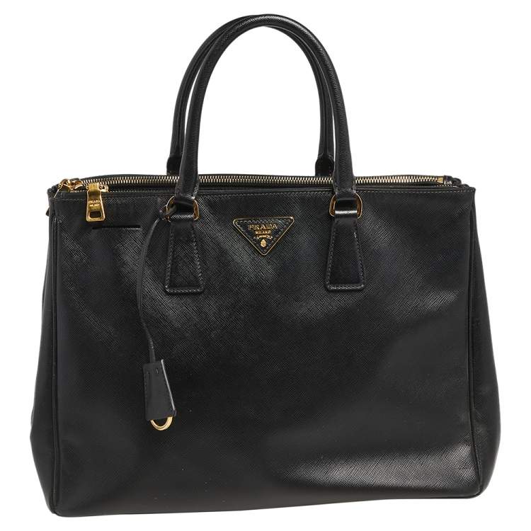 トートバッグ Prada Soft Lux Leather Large Tote Bag PRADA Soft Lux Large Shopping Tote Black 1573287 | FASHIONPHILE