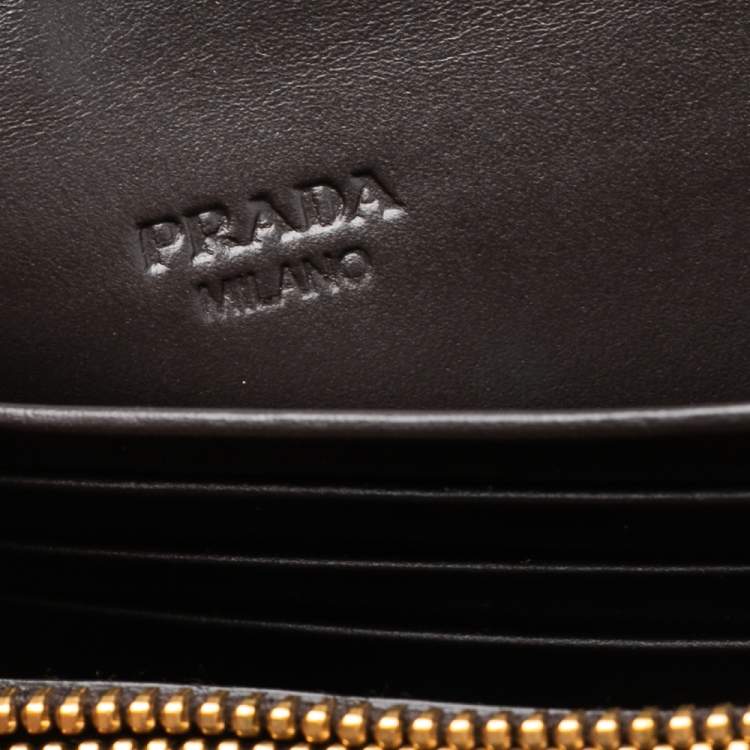 Pre Owned Prada Beige Python Oro Wallet on Chain