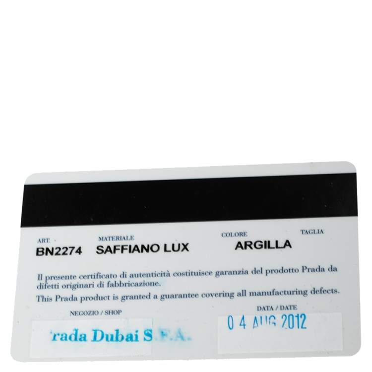 مملوكة مسبقًا Prada Argilla Saffiano Lux Leather Medium Galleria Double Zip Tote