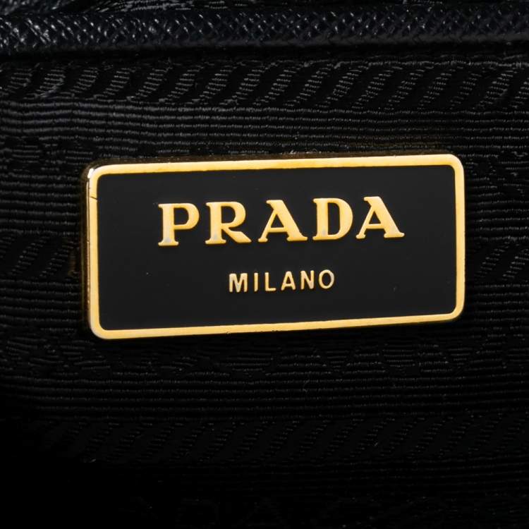 مملوكة مسبقًا Prada Black Saffiano Lux Leather Large Galleria Tote