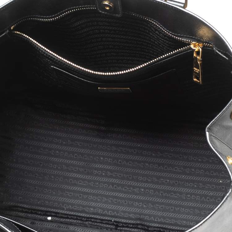 مملوكة مسبقًا Prada Black Saffiano Lux Leather Large Galleria Tote