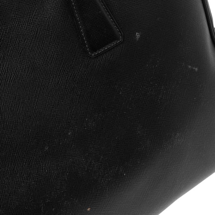 مملوكة مسبقًا Prada Black Saffiano Lux Leather Large Galleria Tote