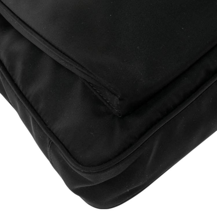 Pre Owned Prada Black Nylon Messenger Bag