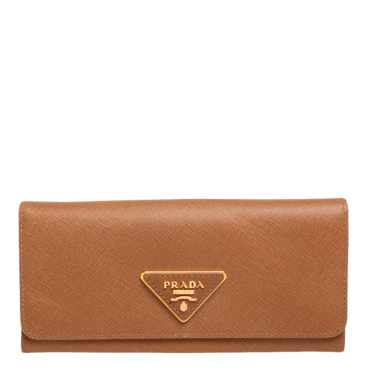 prada wallet tan