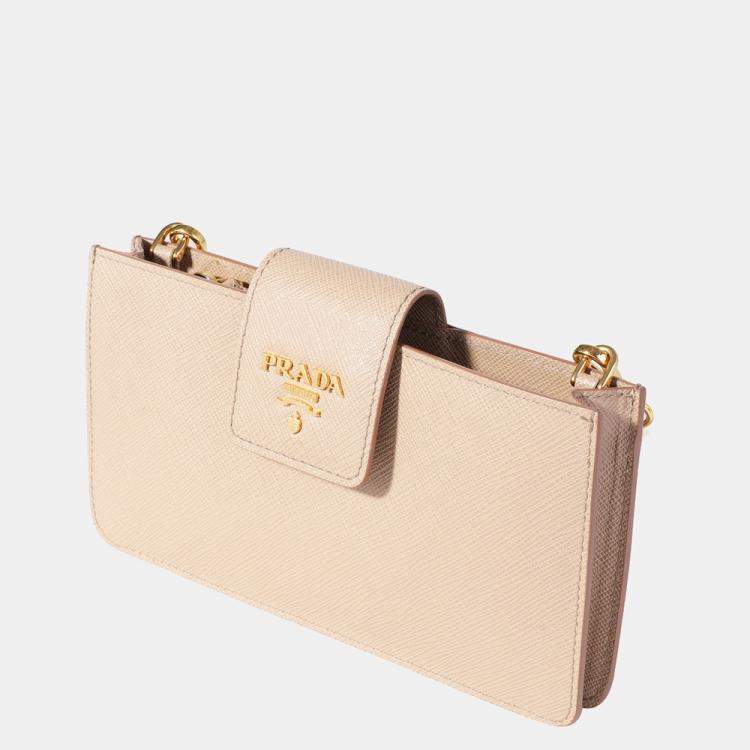 Prada Beige Saffiano Leather Chain Crossbody Bag Prada | TLC