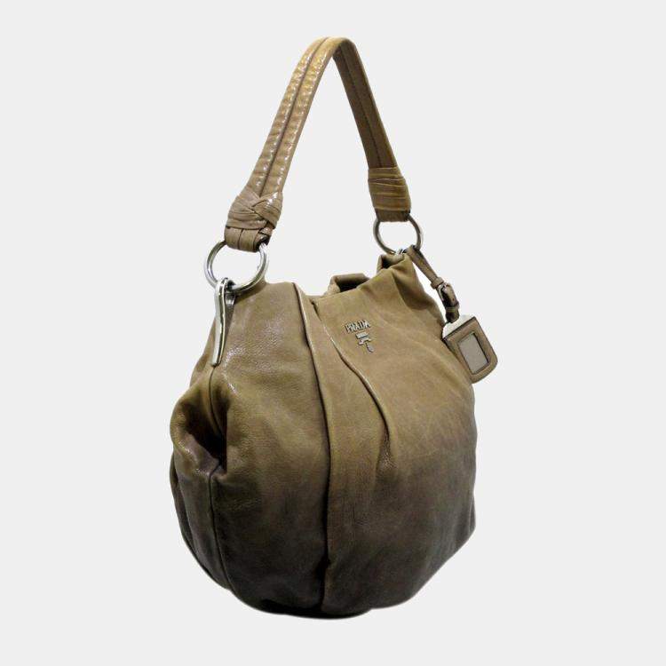 Prada Brown Leather Hobo Bag Prada | TLC