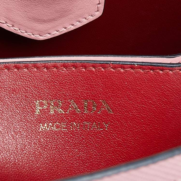 Pre Owned Prada Pink Saffiano Leather Panier Top Handle Bag