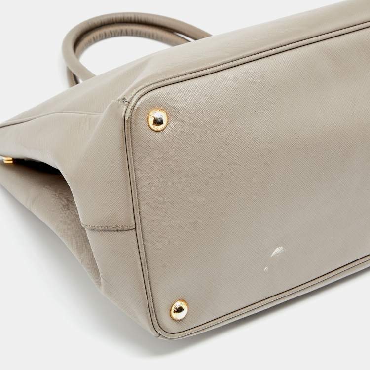 Pre Owned Prada Grey Saffiano Leather Large Galleria Tote