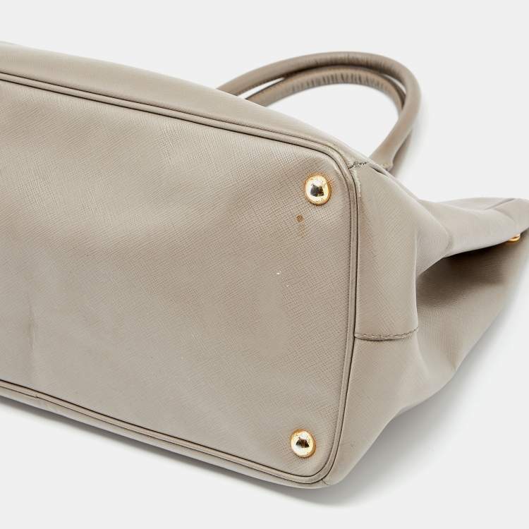 Pre Owned Prada Grey Saffiano Leather Large Galleria Tote